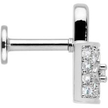 Load image into Gallery viewer, 16G 1/4 Clear CZ Gem Lock It Up Labret
