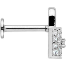 Load image into Gallery viewer, 16G 5/16 Clear CZ Gem Lock It Up Labret Monroe Tragus

