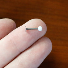Load image into Gallery viewer, 16G 5/16 Matte White Aurora Labret Monroe Tragus
