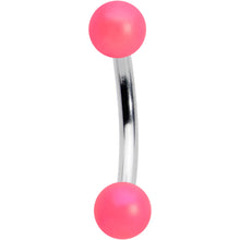 Load image into Gallery viewer, 16G 5/16 Matte Pink Aurora Curved Eyebrow Ring
