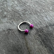 Load image into Gallery viewer, 16G 3/8 Matte Purple Aurora Horseshoe Circular Barbell
