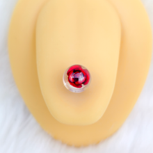 Load image into Gallery viewer, Bubble Rose Red Barbell Tongue Ring
