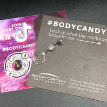 Load image into Gallery viewer, Clear Gem Star Crescent Moon Glamour Circle Dangle Belly Ring
