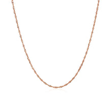 Load image into Gallery viewer, 14k Rose Gold Singapore Chain 1.0mm
