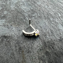 Load image into Gallery viewer, 20G 1/4 Aurora Gem Texture Glam Faux Hoop L Shape Nose Ring
