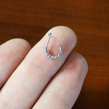 Load image into Gallery viewer, 20G 1/4 Loving Links Faux Hoop L Shaped Nose Ring
