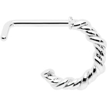 Load image into Gallery viewer, 20G 1/4 Wicked Wire Faux Hoop L Shape Nose Ring

