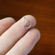 Load image into Gallery viewer, 20G 1/4 Wicked Wire Faux Hoop L Shape Nose Ring
