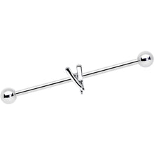 Load image into Gallery viewer, 14G Straight Razor Industrial Barbell 38mm
