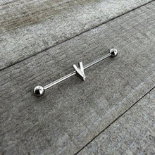 Load image into Gallery viewer, 14G Straight Razor Industrial Barbell 38mm

