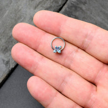 Load image into Gallery viewer, 16G 3/8 Glamour Butterfly Hinged Segment Ring
