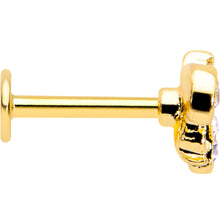 Load image into Gallery viewer, 16G 5/16 Yellow Gem Gold Tone Fashion Winged Bug Labret Monroe Tragus
