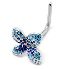 Load image into Gallery viewer, 20G 7mm Glamour Butterfly L Shape Nose Ring

