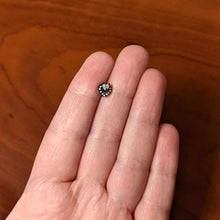 Load image into Gallery viewer, 20G 1/4 Clear Aurora Gem Black Heart Valentines Nose Bone
