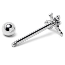 Load image into Gallery viewer, Aurora Gem Ornate Dragonfly Barbell Tongue Ring
