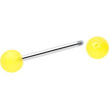 Load image into Gallery viewer, Bright Sunny Yellow Ends Barbell Tongue Ring
