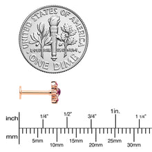 Load image into Gallery viewer, 16G 5/16 Pink Gem Rose Gold Tone Sumptuous Star Labret Tragus
