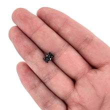 Load image into Gallery viewer, 20G 1/4 Purple Clear Gem Black Gothic Hourglass Nose Bone
