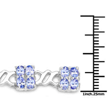Load image into Gallery viewer, 8.16 Carat Genuine Tanzanite .925 Sterling Silver Bracelet
