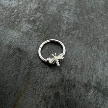 Load image into Gallery viewer, 16G 3/8 Aurora Gem Dragonfly Flying Hinged Segment Ring
