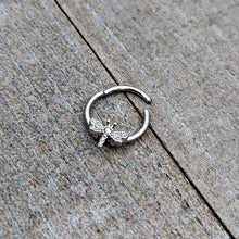 Load image into Gallery viewer, 16G 3/8 Aurora Gem Dragonfly Flying Hinged Segment Ring
