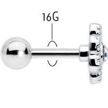 Load image into Gallery viewer, 16G 1/4 Clear Gem Baroque Fabulous Flower Cartilage Tragus Earring
