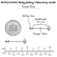Load image into Gallery viewer, Blue Clear Gem Stylish Snowflake Barbell Tongue Ring
