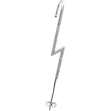 Load image into Gallery viewer, Clear CZ Gem Lightning Bolt Ear Cuff Bar Earring
