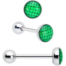 Load image into Gallery viewer, Licensed Dragonball Z Gold Tone Blue Green Barbell Tongue Ring Set of 4
