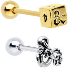 Load image into Gallery viewer, Officially Licensed Dungeons &amp; Dragons Dice Barbell Tongue Ring  Set of 2

