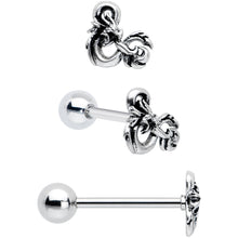 Load image into Gallery viewer, Officially Licensed Dungeons &amp; Dragons Dice Barbell Tongue Ring  Set of 2
