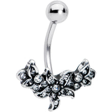 Load image into Gallery viewer, Clear Gem Flower Garland Belly Ring
