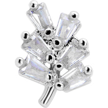 Load image into Gallery viewer, 16G 5/16 Clear CZ Gem Leafy Branch Threadless Labret Monroe Tragus

