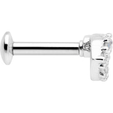 Load image into Gallery viewer, 16G 1/4 Clear CZ Gem Kissy Lips Threadless Labret Tragus
