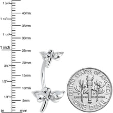 Load image into Gallery viewer, Clear Gem Simple Stylized Dragonfly Double Mount Belly Ring
