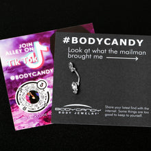 Load image into Gallery viewer, Clear Gem Art Deco Ovals Double Mount Belly Ring
