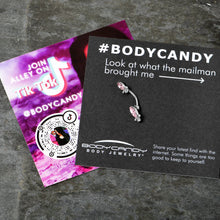 Load image into Gallery viewer, Pink Gem Art Deco Ovals Double Mount Belly Ring
