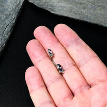 Load image into Gallery viewer, Purple Gem Art Deco Ovals Double Mount Belly Ring
