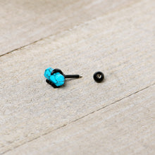 Load image into Gallery viewer, 16G 1/4 Blue Turquoise Black Claw Obelisk Cartilage Earring
