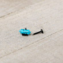 Load image into Gallery viewer, 16G 5/16 Blue Turquoise Black Claw Obelisk Labret Monroe Tragus
