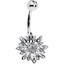 Load image into Gallery viewer, Clear Gem Rococo Starry Flower Baroque Belly Ring
