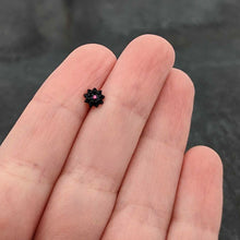 Load image into Gallery viewer, 20G 1/4 Pink Gem Black Starry Flower Halloween Nose Bone
