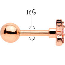 Load image into Gallery viewer, 16G 1/4 Clear Gem Rosy Tone Opulent Butterfly Cartilage Earring
