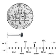 Load image into Gallery viewer, 16G 5/16 Black CZ ASTM F-136 Implant Grade Titanium Threadless Heart End Labret
