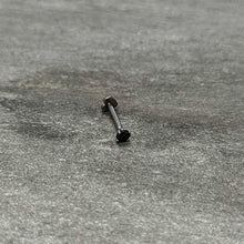 Load image into Gallery viewer, 16G 5/16 Black CZ ASTM F-136 Implant Grade Titanium Threadless Heart End Labret

