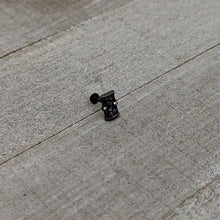 Load image into Gallery viewer, 16G 5/16 Purple Gem Black Gothic Hourglass Labret Monroe Tragus
