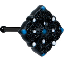 Load image into Gallery viewer, 20G 1/4 Black Lacy Rhombus Nose Bone
