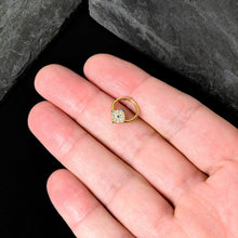 Load image into Gallery viewer, 16G 3/8 Gold Tone Lacy Rhombus Hinged Segment Ring

