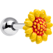 Load image into Gallery viewer, 16G 1/4 Happy Sunflower Cartilage Tragus Earring
