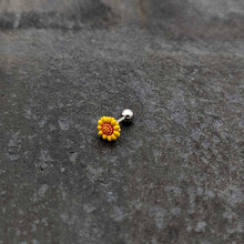 Load image into Gallery viewer, 16G 1/4 Happy Sunflower Cartilage Tragus Earring
